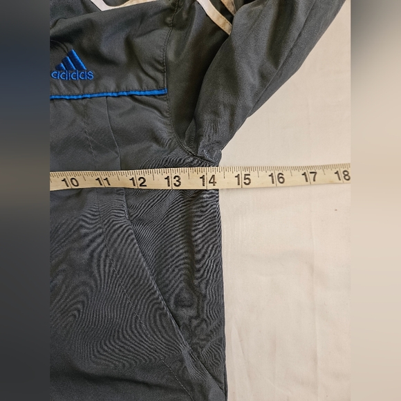 Adidas Boys Gray And Blue Insignia Long Sleeve Zip Up Windbreaker Jacket Size 4T - Picture 6 of 10